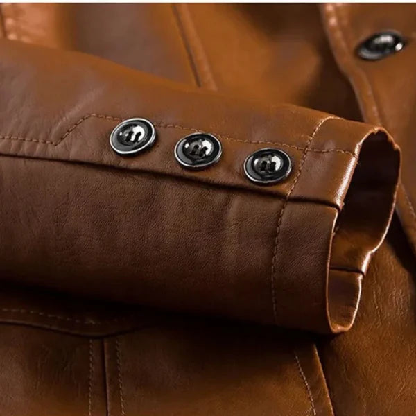 Ashford Vegan Leather Blazer for Men – Smart Tailored Single-Breasted Jacket