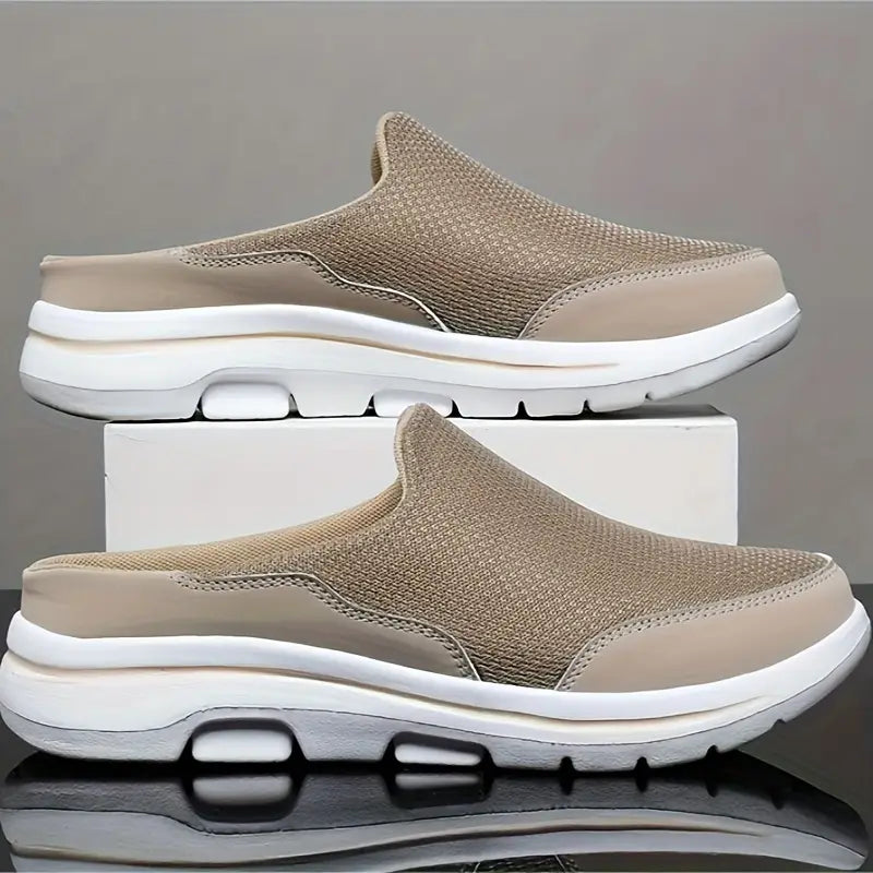 Dexter Breathable Mesh Slip-On Mules: Cushioned Lightweight Comfort Footwear