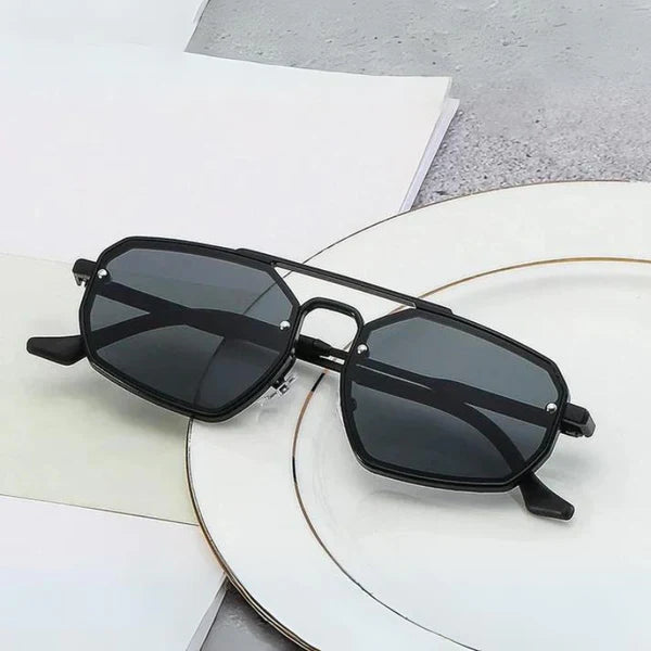 Gravenwald Rowan Shades: Titanium Alloy Geometric UV400 Protection Sunglasses