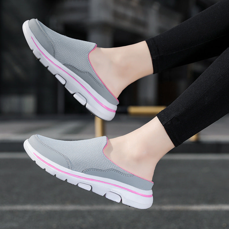 Dexter Breathable Mesh Slip-On Mules: Cushioned Lightweight Comfort Footwear