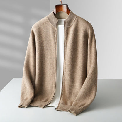 Luxurious Gravenwald 100% Cashmere Full-Zip Cardigan: Cloud-Soft Warmth, Refined Style