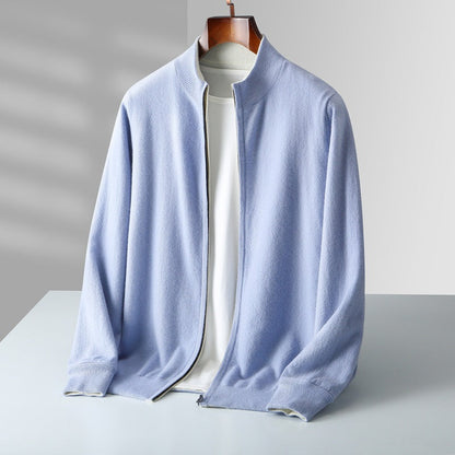 Luxurious Gravenwald 100% Cashmere Full-Zip Cardigan: Cloud-Soft Warmth, Refined Style